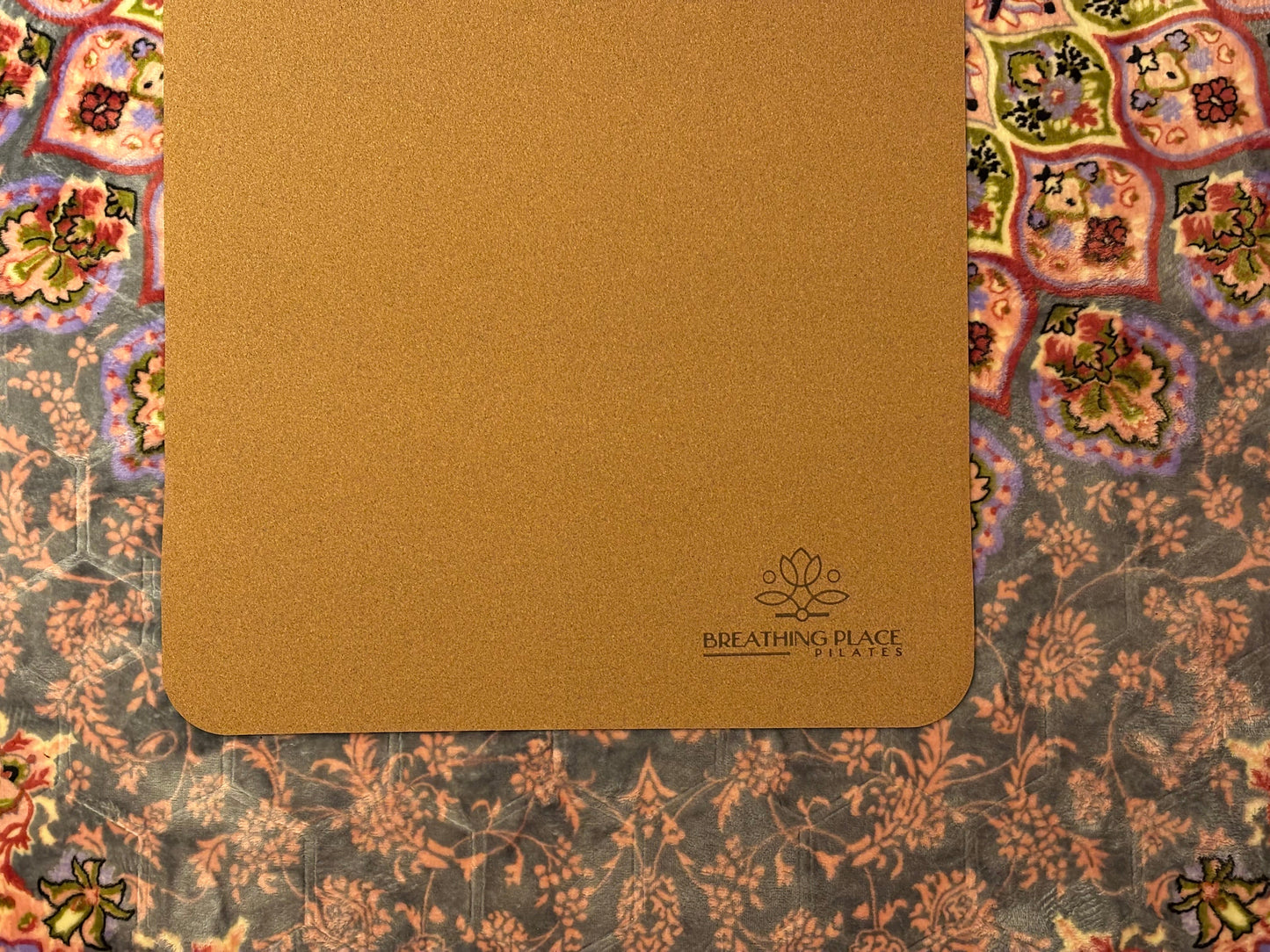 Premium non-slip yoga mat with a textured surface, perfect for stability during yoga practice.